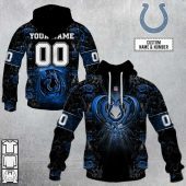 Nfl Indianapolis Colts Custom Name Number Rose Dragon Pullover Hoodie Front Back.jpg - demo10