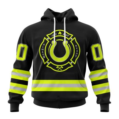 NFL Indianapolis Colts Custom Name Number Special FireFighter Uniform Pullover Hoodie