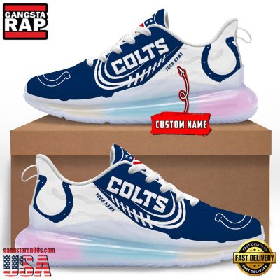 NFL Indianapolis Colts Custom Rainbow Atmospheric Air Force 1 Sneaker Shoes