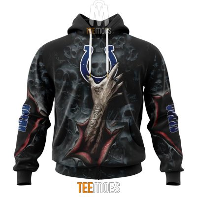 NFL Indianapolis Colts Halloween Horror Skull Pullover Hoodie