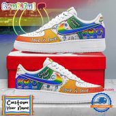 NFL Indianapolis Colts Pride Peace Love Colts Custom Air Force 1 Shoes Sneaker