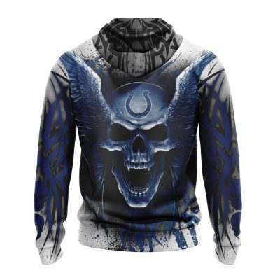 NFL Indianapolis Colts Special Kits With Skull Pullover Hoodie