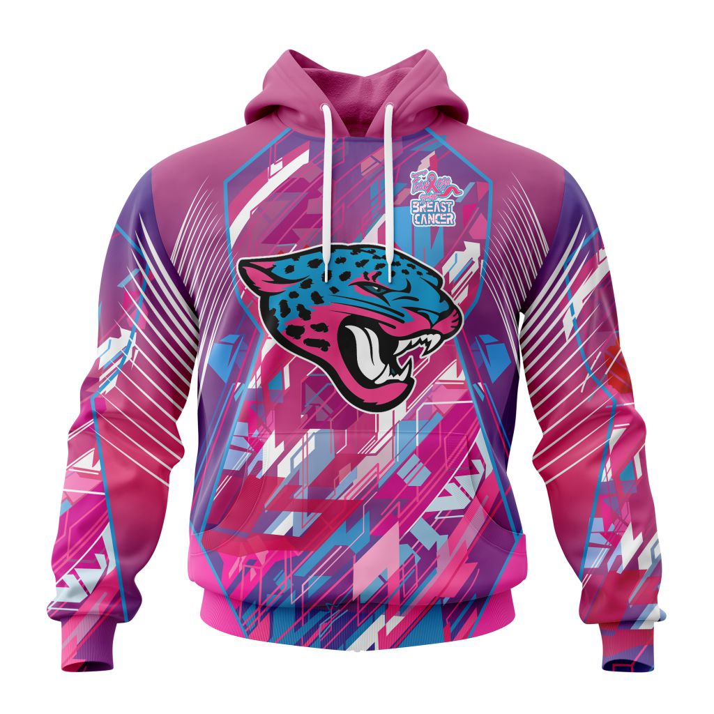 NFL Jacksonville Jaguars Breast Cancer Pullover Hoodie NFL Jacksonville Jaguars Breast Cancer Pullover Hoodie