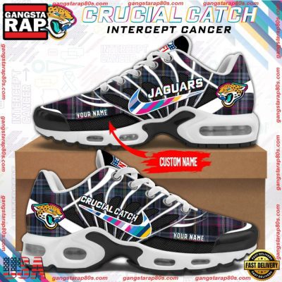 NFL Jacksonville Jaguars Crucial Catch Intercept Cancer Air Max Plus Shoes Running Sneakers