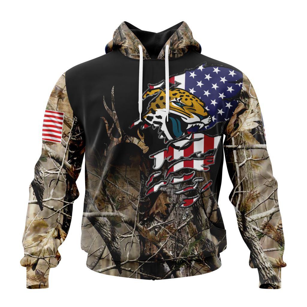 NFL Jacksonville Jaguars Custom Name Number Camo Realtree Hunting Pullover Hoodie NFL Jacksonville Jaguars Custom Name Number Camo Realtree Hunting Pullover Hoodie
