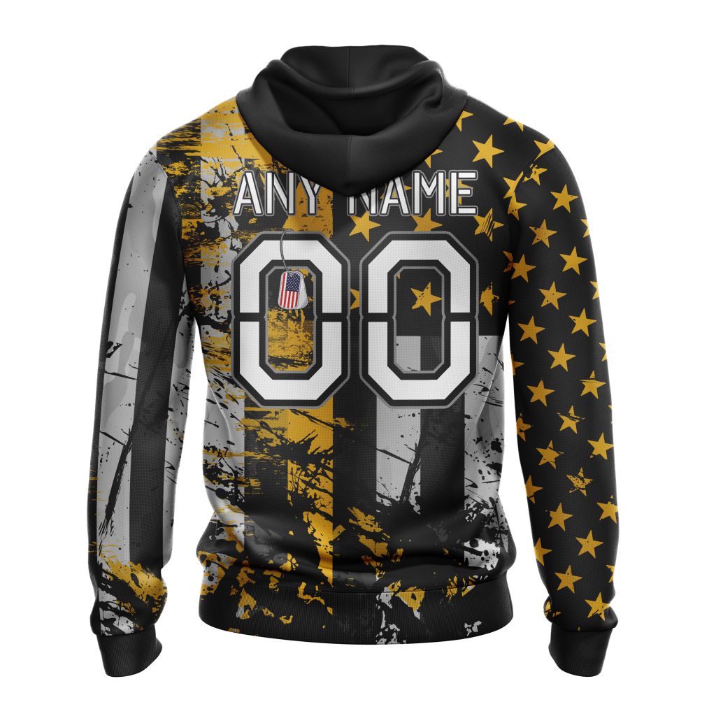 NFL Jacksonville Jaguars Custom Name Number Classic Grunge American Flag Pullover Hoodie NFL Jacksonville Jaguars Custom Name Number Classic Grunge American Flag Pullover Hoodie