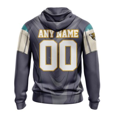 NFL Jacksonville Jaguars Custom Name Number Mandalorian And Baby Yoda Pullover Hoodie