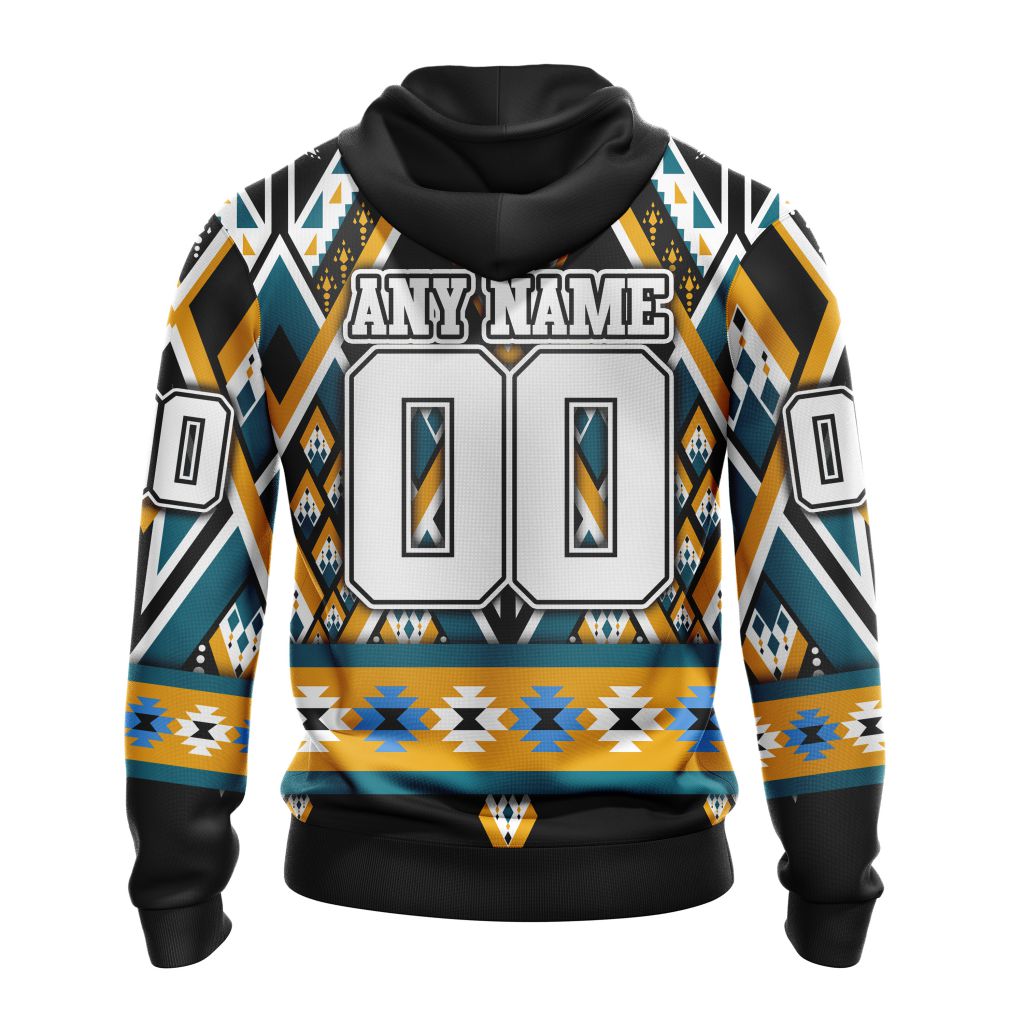 NFL Jacksonville Jaguars Custom Name Number Native Concepts Pullover Hoodie NFL Jacksonville Jaguars Custom Name Number Native Concepts Pullover Hoodie