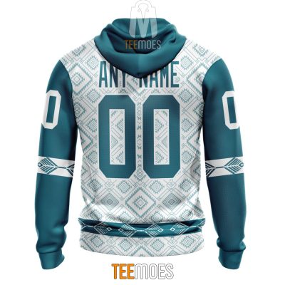 NFL Jacksonville Jaguars Custom Name Number Native Pattern Pullover Hoodie