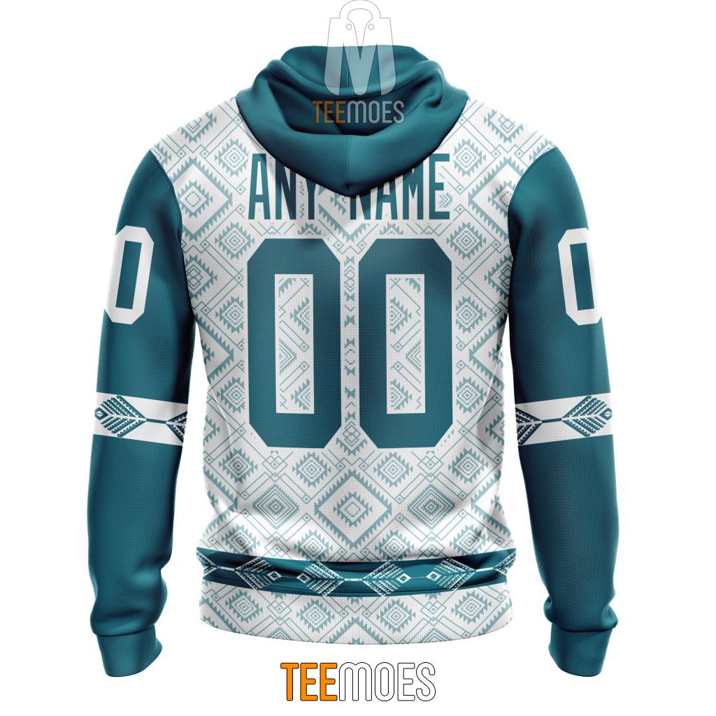 NFL Jacksonville Jaguars Custom Name Number Native Pattern Pullover Hoodie NFL Jacksonville Jaguars Custom Name Number Native Pattern Pullover Hoodie