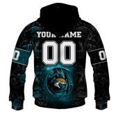Nfl Jacksonville Jaguars Custom Name Number Rose Dragon Pullover Hoodie Back.jpg - demo10