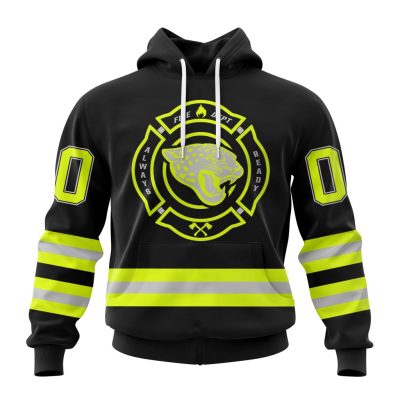 NFL Jacksonville Jaguars Custom Name Number Special FireFighter Uniform Pullover Hoodie