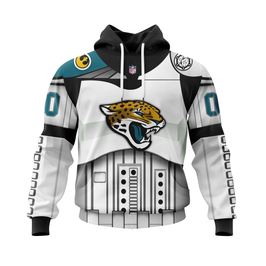 NFL Jacksonville Jaguars Custom Name Number Star Wars Pullover Hoodie NFL Jacksonville Jaguars Custom Name Number Star Wars Pullover Hoodie
