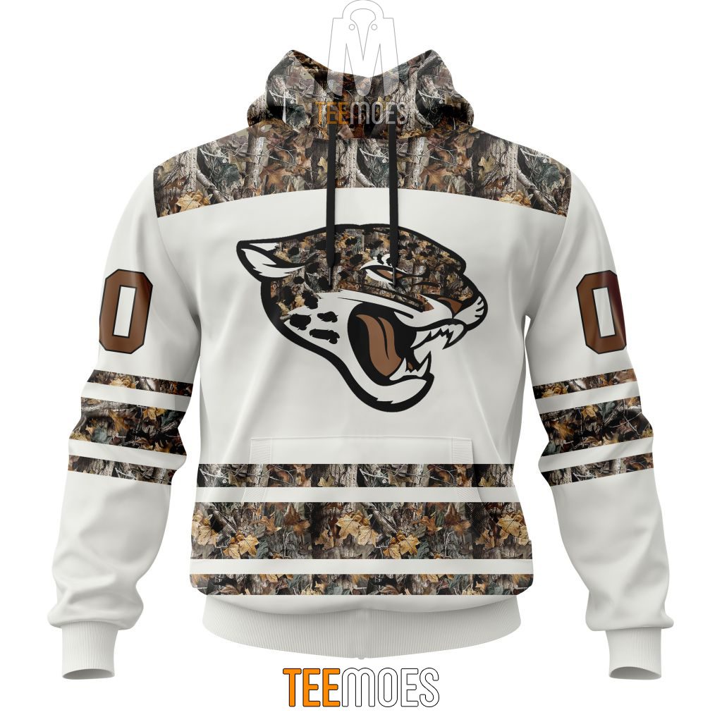 NFL Jacksonville Jaguars Custom Name Number White Camo Hunting Pullover Hoodie NFL Jacksonville Jaguars Custom Name Number White Camo Hunting Pullover Hoodie