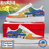NFL Jacksonville Jaguars Pride Peace Love Jaguars Custom Air Force 1 Shoes Sneaker