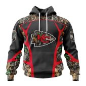 NFL Kansas City Chiefs Custom Name Number Camo Hunting Pullover Hoodie