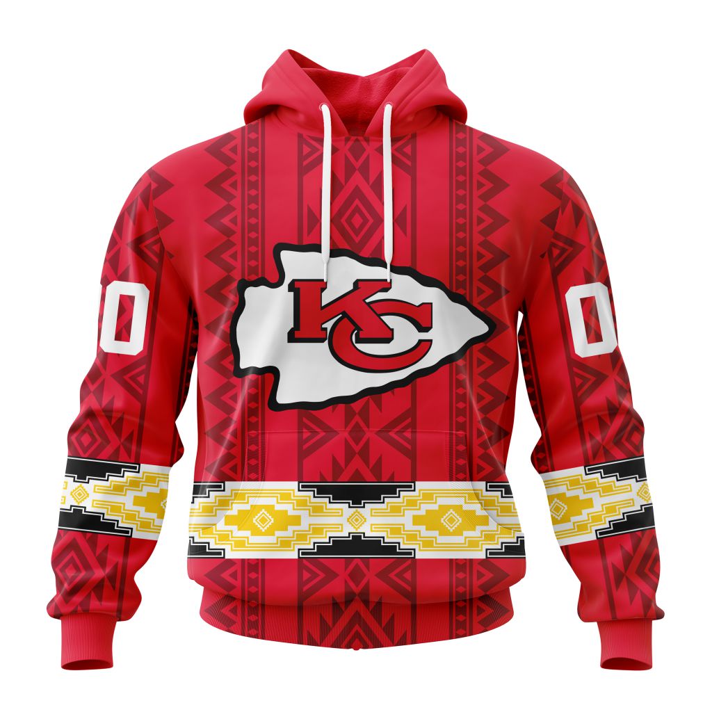 NFL Kansas City Chiefs Custom Name Number Native Concepts Pullover Hoodie NFL Kansas City Chiefs Custom Name Number Native Concepts Pullover Hoodie