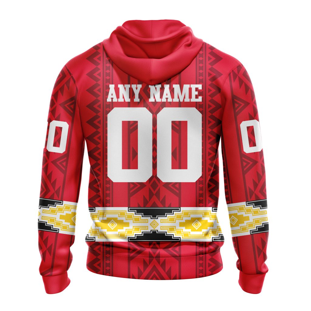 NFL Kansas City Chiefs Custom Name Number Native Concepts Pullover Hoodie NFL Kansas City Chiefs Custom Name Number Native Concepts Pullover Hoodie