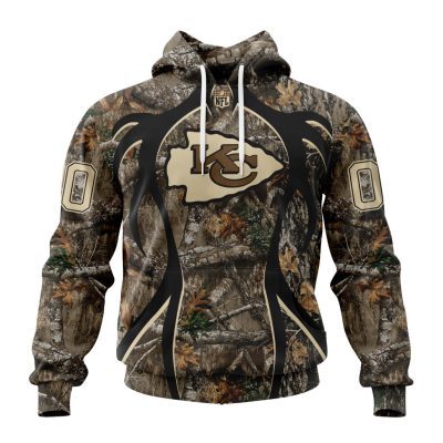 NFL Kansas City Chiefs Custom Name Number Special Hunting Camo Pullover Hoodie