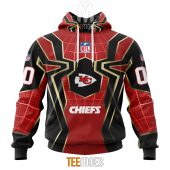 NFL Kansas City Chiefs Custom Name Number Spider Man Pullover Hoodie