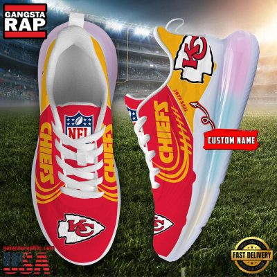 NFL Kansas City Chiefs Custom Rainbow Atmospheric Air Force 1 Sneaker Shoes