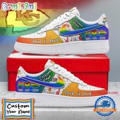 NFL Kansas City Chiefs Pride Peace Love Chiefs Custom Air Force 1 Shoes Sneaker