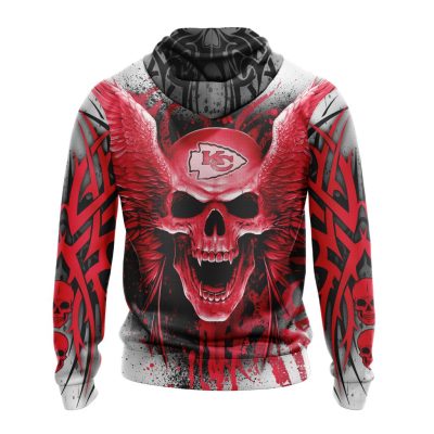 NFL Kansas City Chiefs Special Kits With Skull Pullover Hoodie