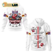 NFL Kansas City Chiefs White LVIII Super Bowl 4-Times Pullover Hoodie