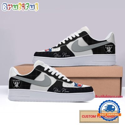 NFL Las Vegas Raiders Christmas Logo Pattern Custom Air Force 1 Shoes Sneaker
