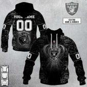 Nfl Las Vegas Raiders Custom Name Number Rose Dragon Pullover Hoodie Front Back.jpg - demo10