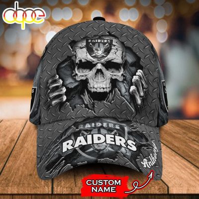 NFL Las Vegas Raiders Custom Name Skull Classic Cap