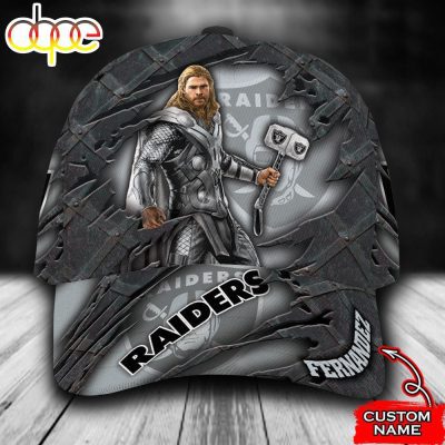 NFL Las Vegas Raiders Custom Name Thor Classic Cap