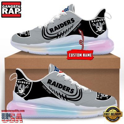 NFL Las Vegas Raiders Custom Rainbow Atmospheric Air Force 1 Sneaker Shoes
