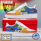 NFL Las Vegas Raiders Pride Peace Love Lions Custom Air Force 1 Shoes Sneaker