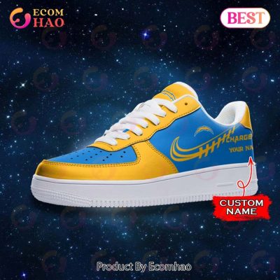 NFL Los Angeles Chargers Air Force 1 Sneaker Custom Name