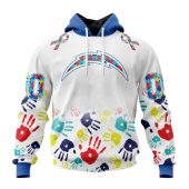 Nfl Los Angeles Chargers Custom Name Number Autism Awareness Hands Pullover Hoodie 2154.jpg - demo10