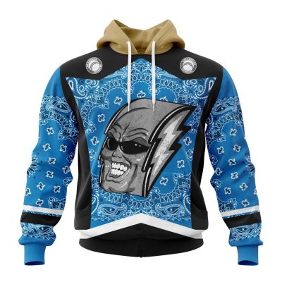 NFL Los Angeles Chargers Custom Name Number Classic Style Pullover Hoodie