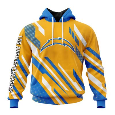 NFL Los Angeles Chargers Custom Name Number MotoCross Concept Pullover Hoodie
