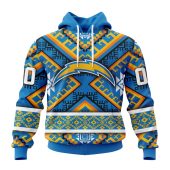 NFL Los Angeles Chargers Custom Name Number Native Concepts Pullover Hoodie