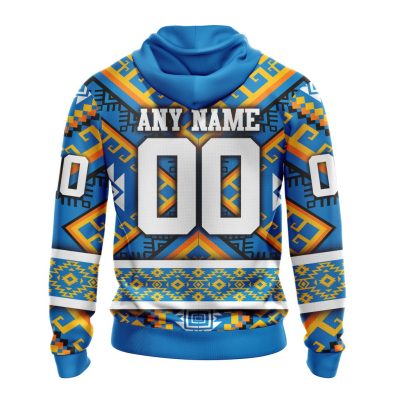 NFL Los Angeles Chargers Custom Name Number Native Concepts Pullover Hoodie