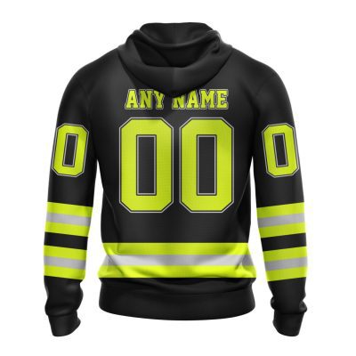NFL Los Angeles Chargers Custom Name Number Special FireFighter Uniform Pullover Hoodie