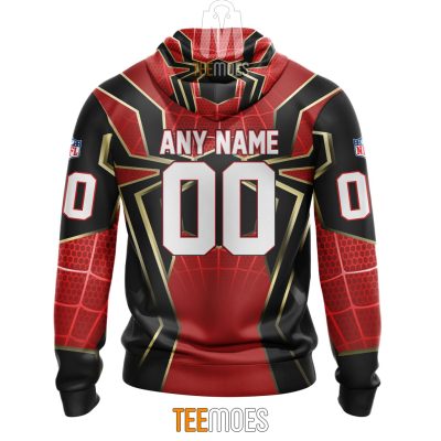 NFL Los Angeles Chargers Custom Name Number Spider Man Pullover Hoodie
