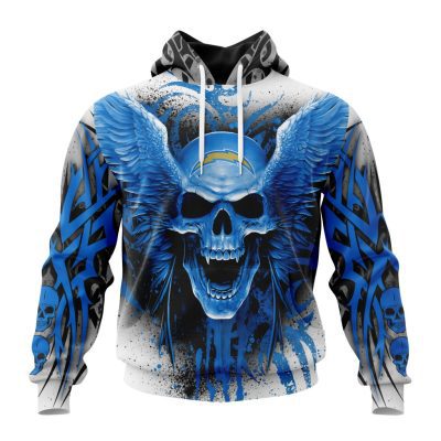 NFL Los Angeles Chargers Special Kits With Skull Pullover Hoodie