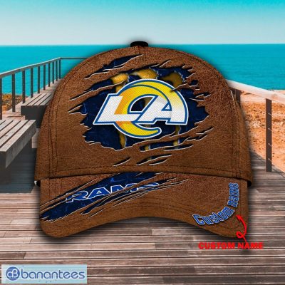 NFL Los Angeles Rams Custom Name Brown Classic Cap