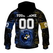 Nfl Los Angeles Rams Custom Name Number Rose Dragon Pullover Hoodie Back.jpg - demo10