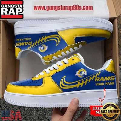 NFL Los Angeles Rams Unique Design Custom Name Air Force 1 Sneaker Shoes