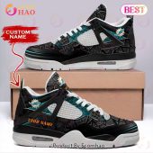 Nfl Miami Dolphins Air Jordan 4 Sneaker Custom Name You Look Cheerful Dear - demo10