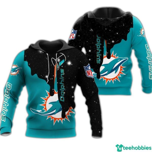 NFL Miami Dolphins Aqua Black Pullover Hoodie NFL Miami Dolphins Aqua Black Pullover Hoodie