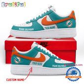 NFL Miami Dolphins Limited Edition Personalized Air Force 1 Shoes Sneaker