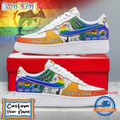 NFL Miami Dolphins Pride Peace Love Lions Custom Air Force 1 Shoes Sneaker
